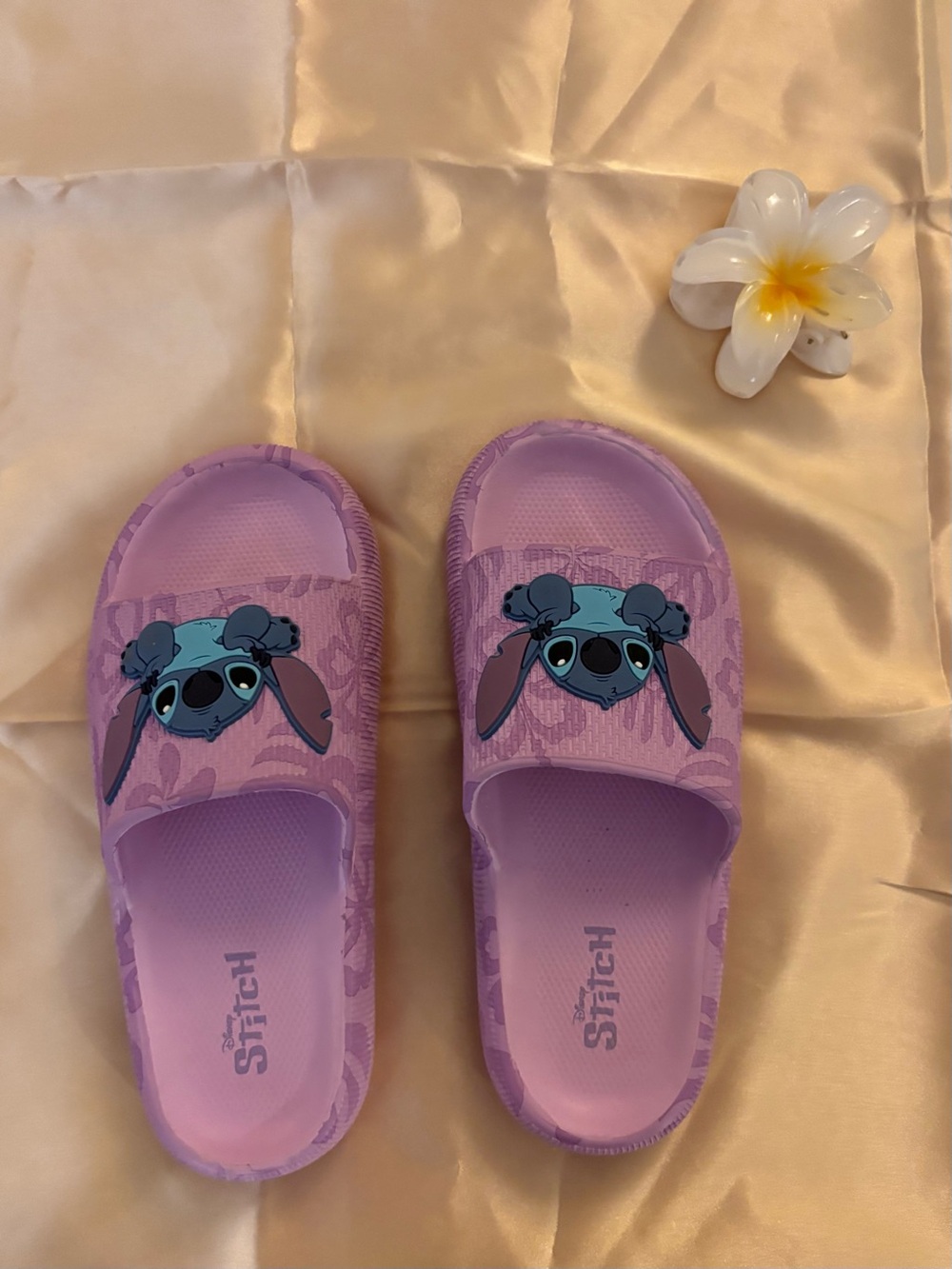 Disney Lavender Stitch Slide Sandals